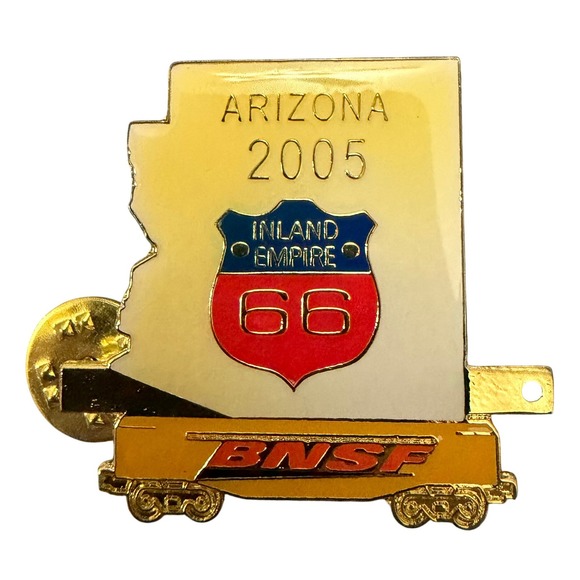 BNSF Railway Inland Empire Route 66 Arizona 2005 Enamel Lapel Pin Railroadiana